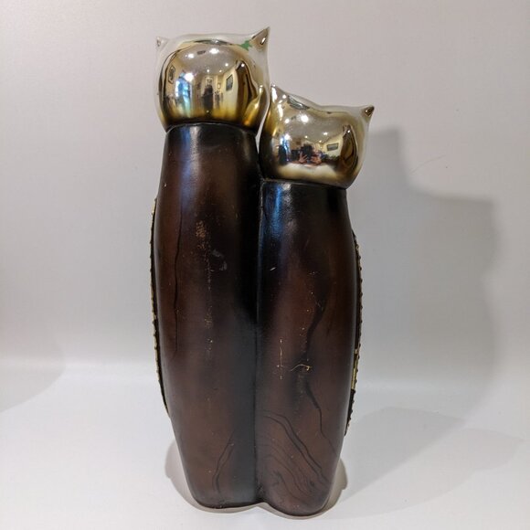 Adorable Trio of 3 Wise Owls Mama Papa Baby Décor Accent Piece Gold & Brown - Picture 5 of 6